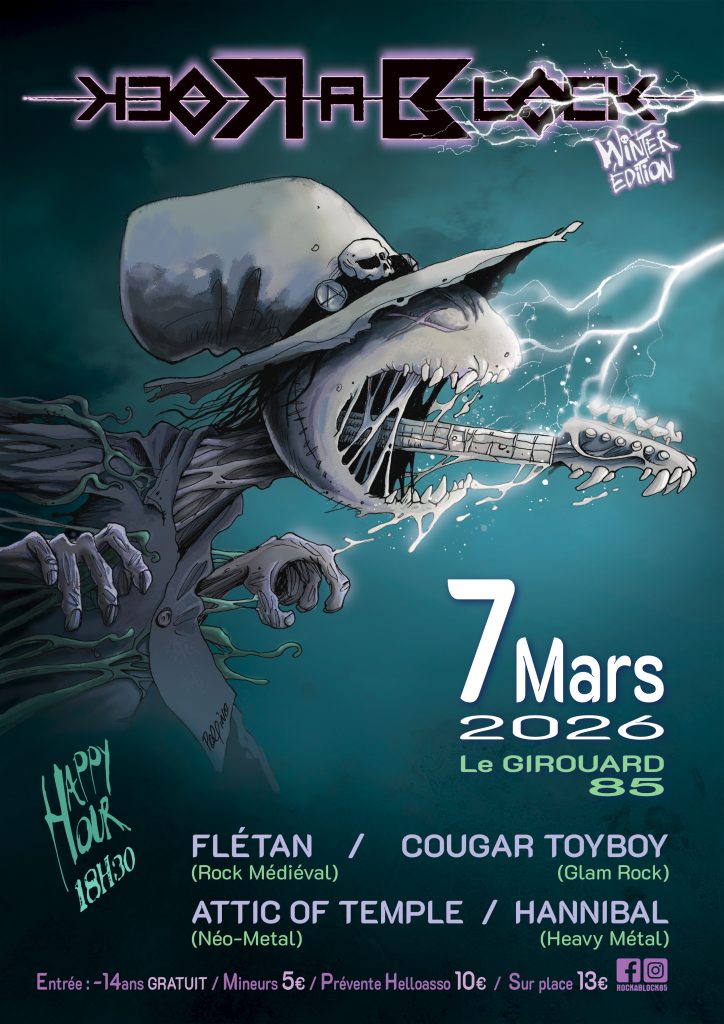 Affiche du Rock à Block Winter Edition, 7 mars 2026 au Girouard